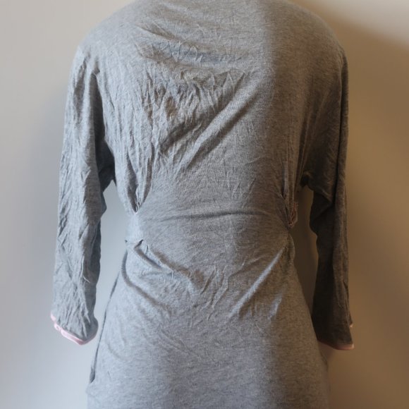 WOMENS CARMEN VON GLASER GREY PINK MAXI ROBE M * - Picture 9 of 14